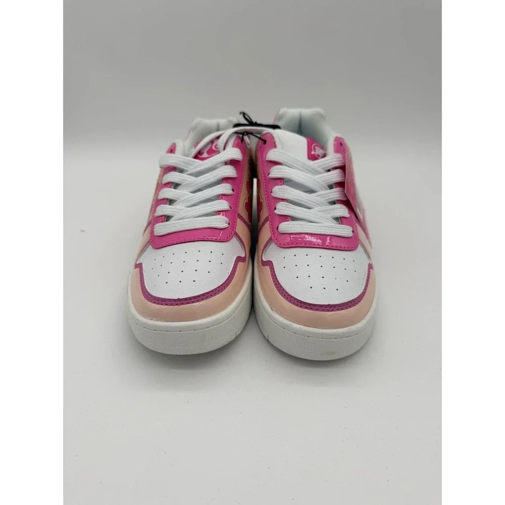 Barbie Floral Shoes Womens Size 7 Pink Low Top Casual Sneakers WMBA24BB002